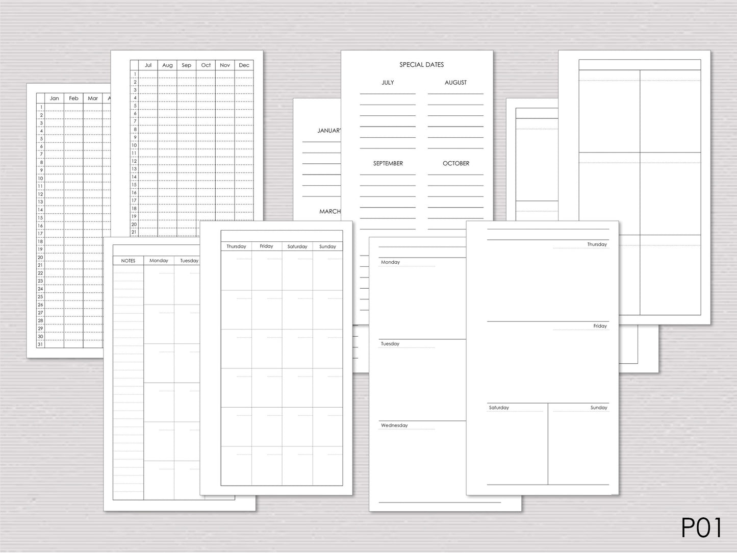 Leather Ring Planner - 6-ring Binder With Inserts (Personal size)