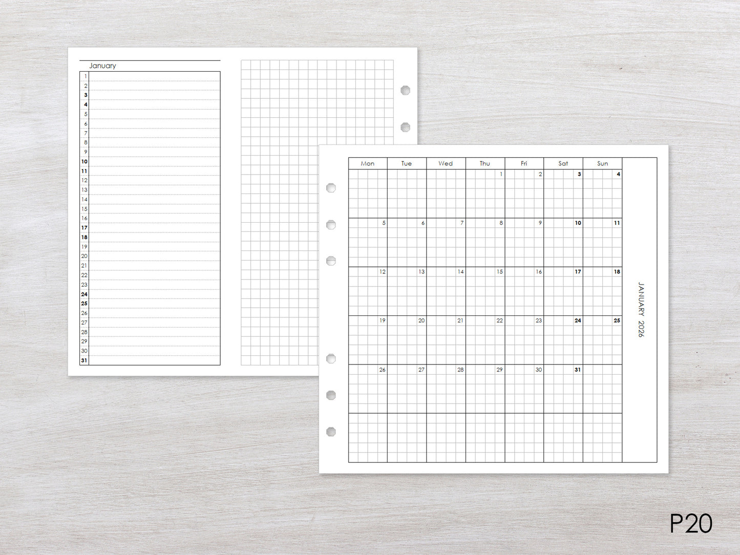 fold out pages for a6 planner