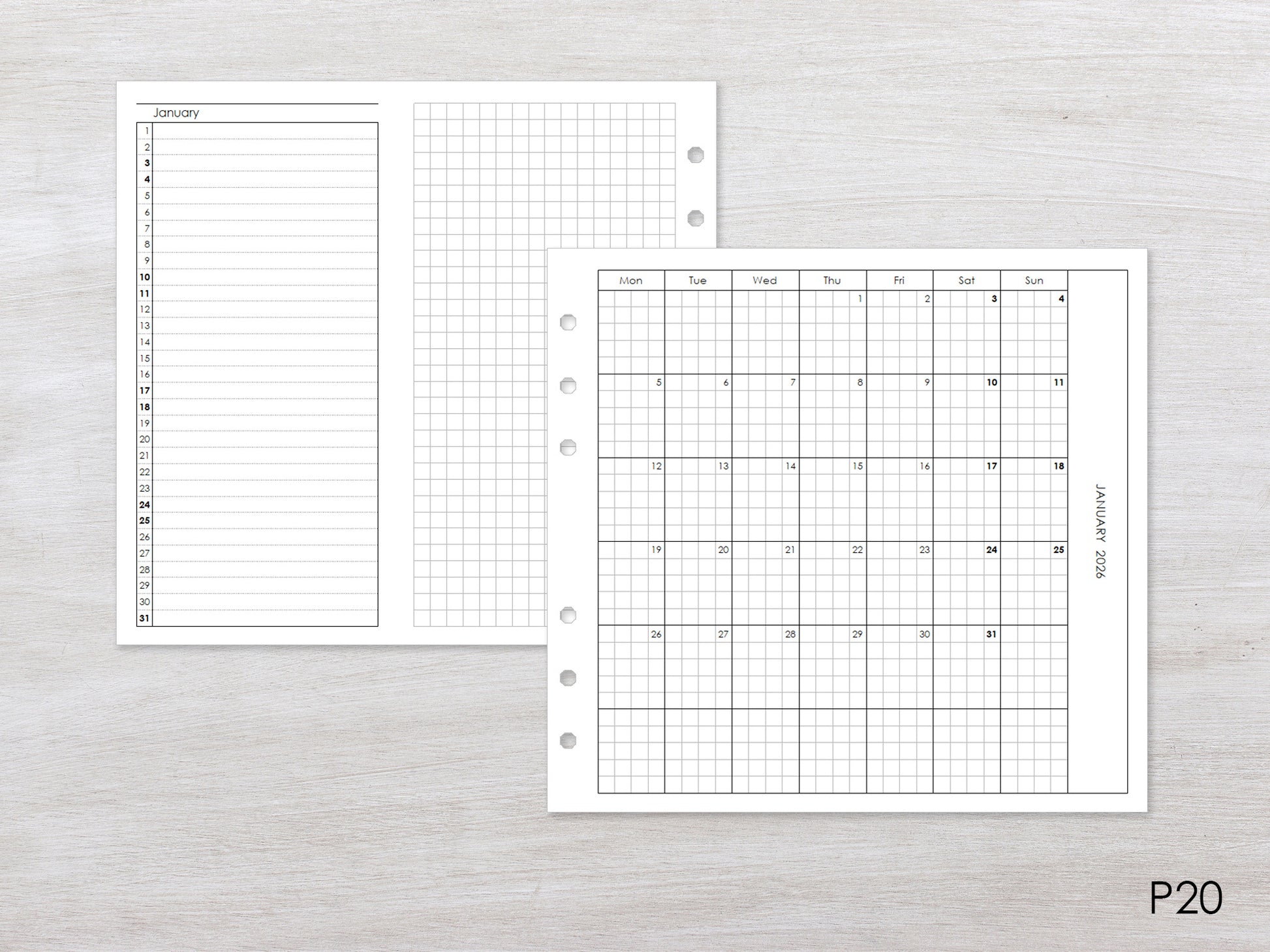 fold out pages for a6 planner