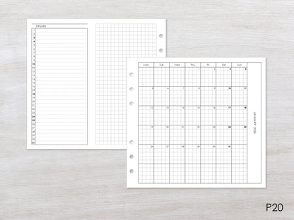fold out pages for a6 planner