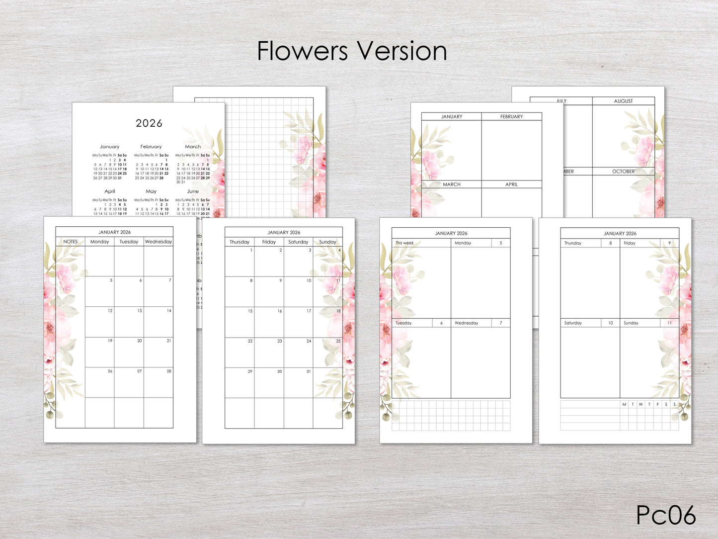 Planner pages for filofax