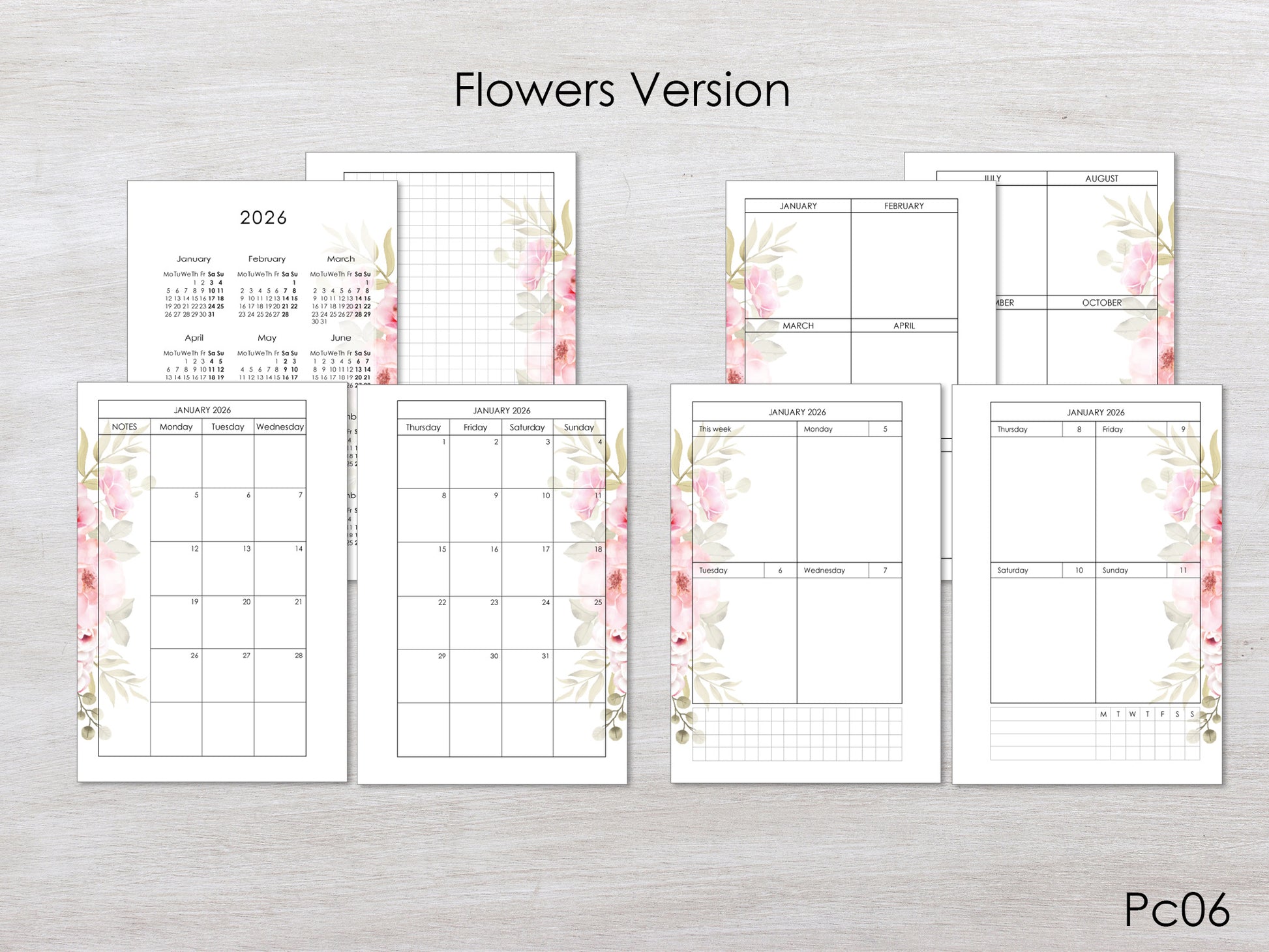 Planner pages for filofax