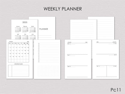 Pages for pocket planner, Filofax, Moterm