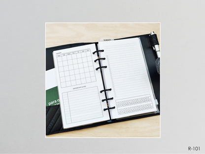 Printable Monthly Pages (Personal size) - Digital Inserts R-101