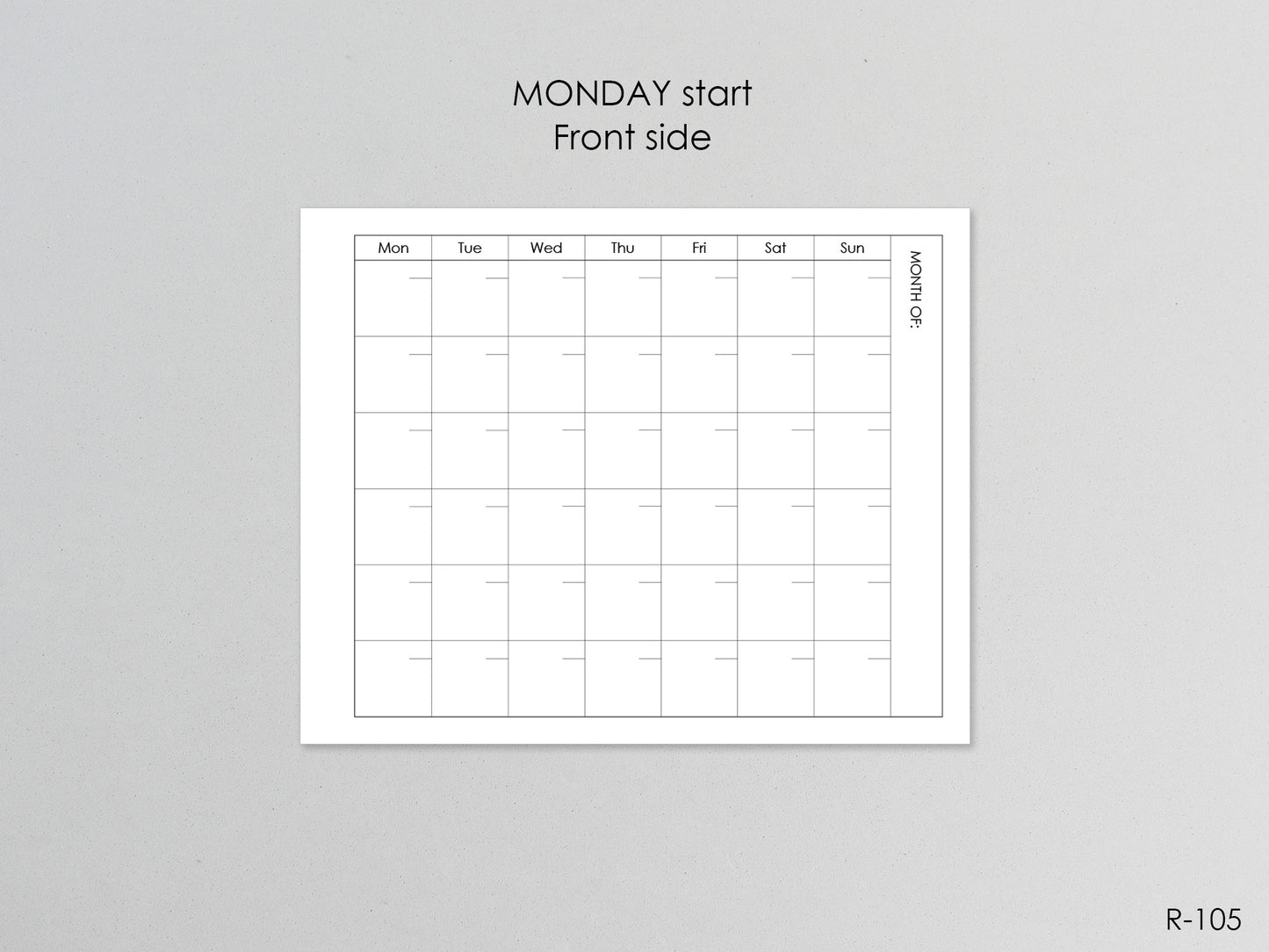 Printable Fold Out Monthly Pages (Pocket Size) - Digital Inserts R-105