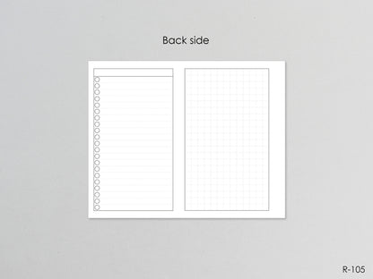 Printable Fold Out Monthly Pages (Pocket Size) - Digital Inserts R-105