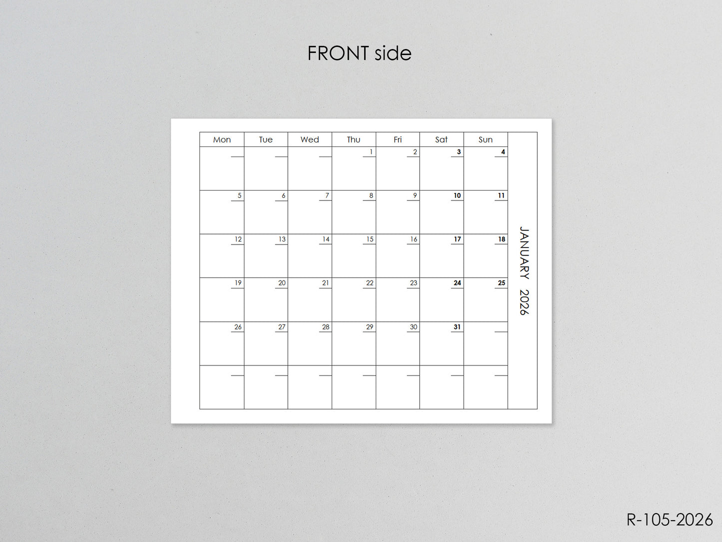 Printable 2026 Fold Out Monthly Pages (Pocket Size) - Digital Inserts R-105d