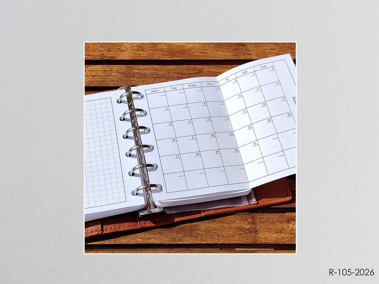 Printable 2026 Fold Out Monthly Pages (Pocket Size) - Digital Inserts R-105d