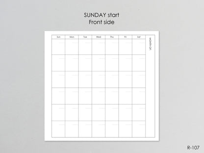 Printable Foldout Monthly Pages (Personal Size) - Digital Inserts R-107