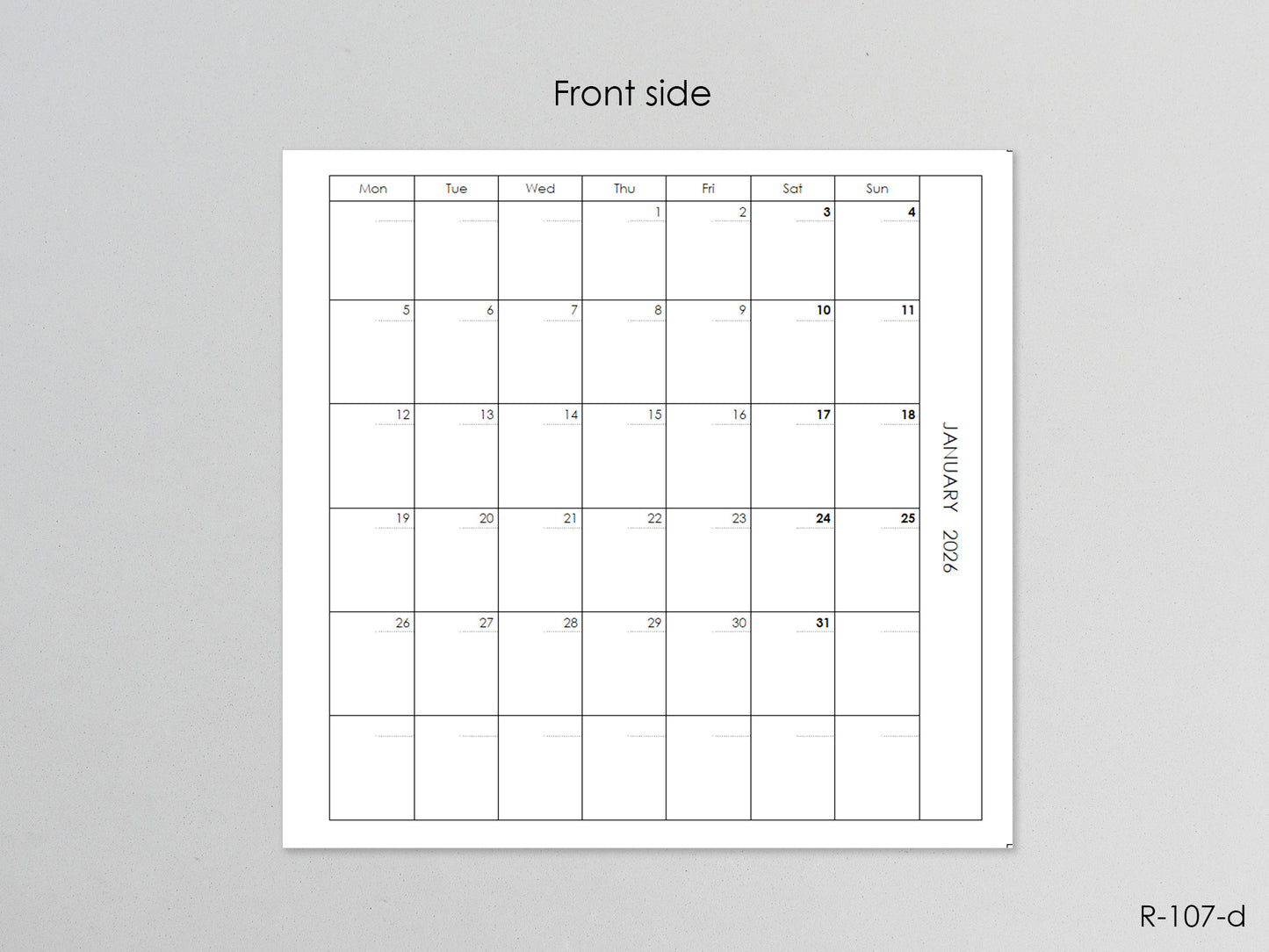 2026 Printable Foldout Monthly Pages (Personal Size) - Digital Inserts R-107d