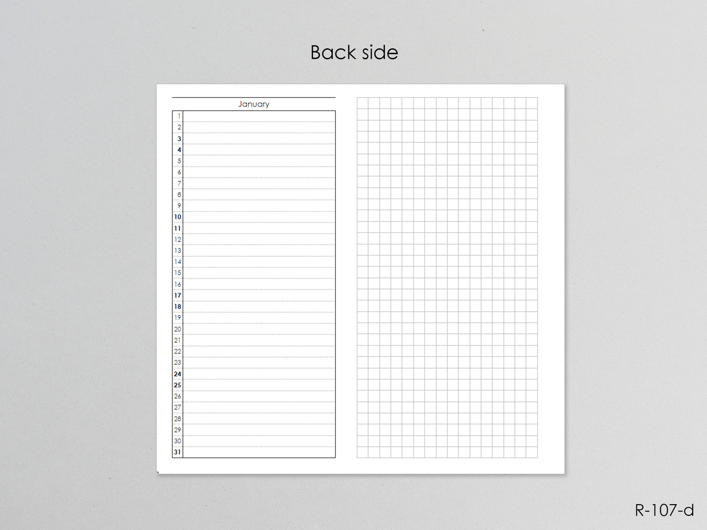2026 Printable Foldout Monthly Pages (Personal Size) - Digital Inserts R-107d