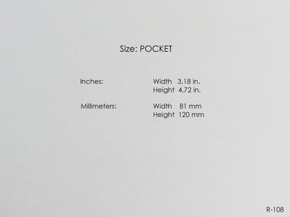 Printable Horizontal Montly Pages (Pocket size) - Digital Inserts R-108