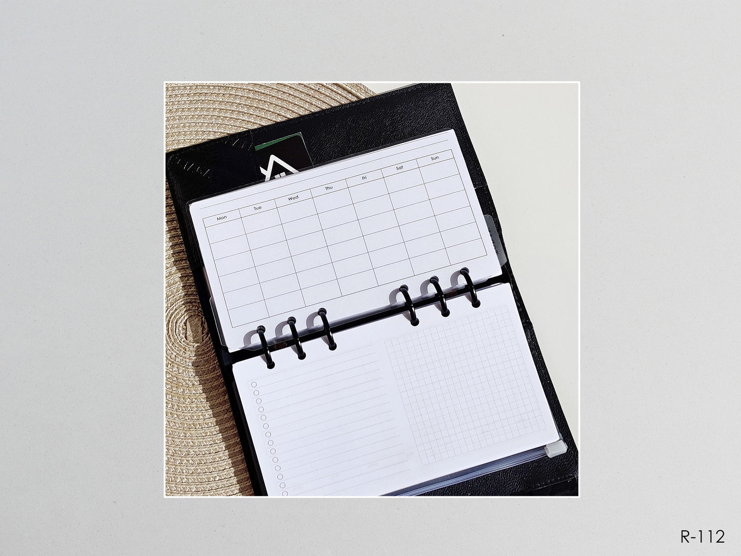 Printable Horizontal Monthly Pages (Personal size) - Digital Inserts R-112