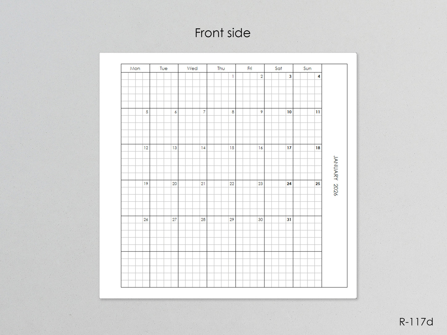 Printable Foldout Monthly Pages 2026 2027 (Personal Size) - Digital Inserts R-117d