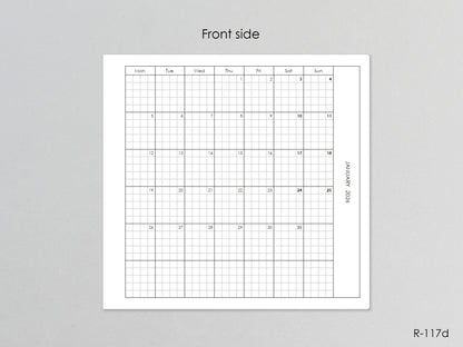 Printable Foldout Monthly Pages 2026 2027 (Personal Size) - Digital Inserts R-117d