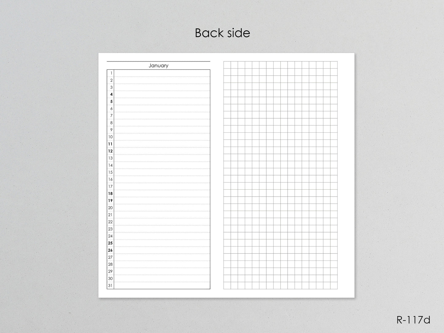 Printable Foldout Monthly Pages 2026 2027 (Personal Size) - Digital Inserts R-117d