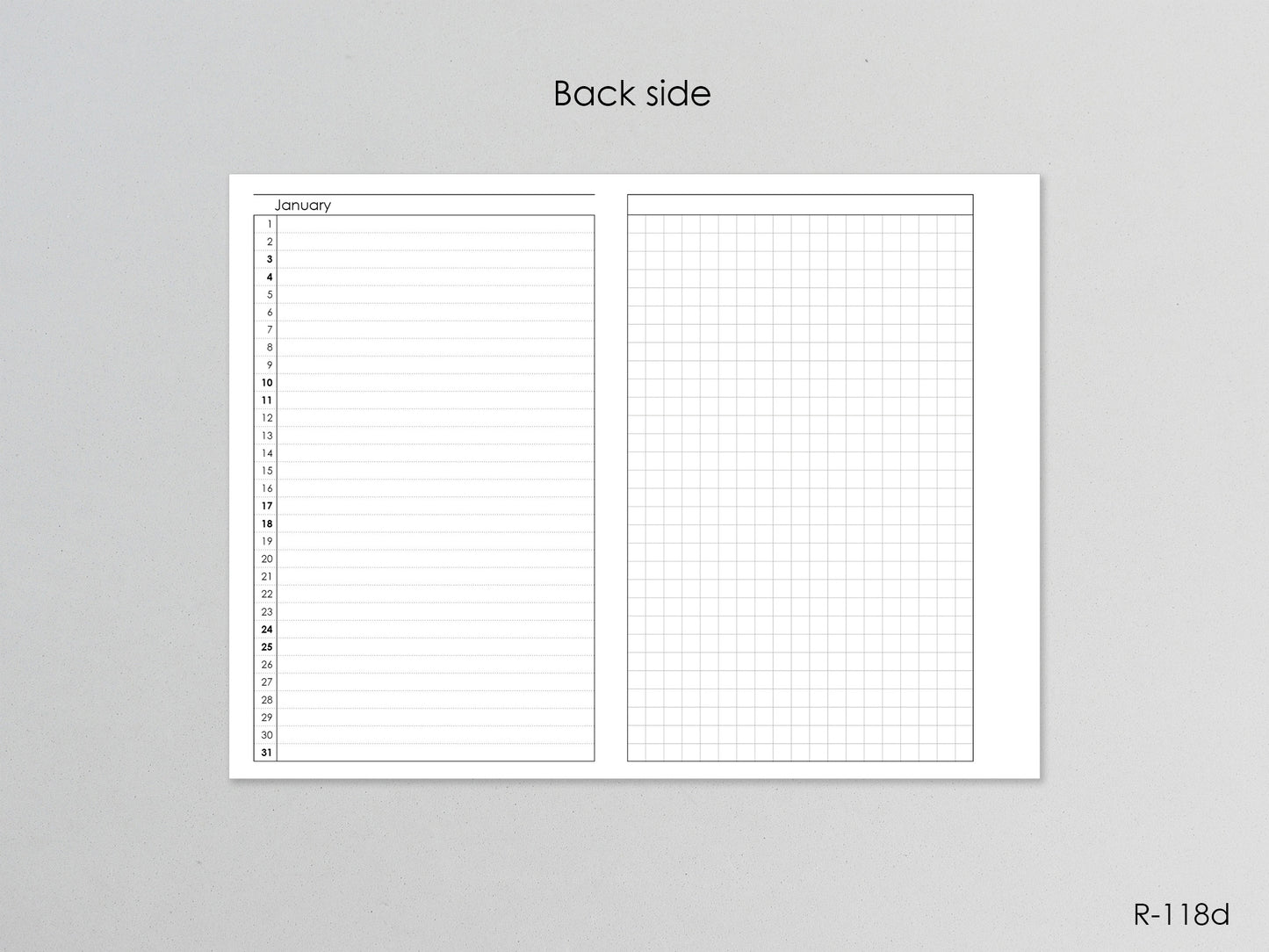 2026 Printable Foldout Monthly Pages (A6 Size) - Digital Inserts R-118d