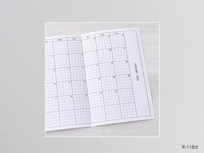 2026 Printable Foldout Monthly Pages (A6 Size) - Digital Inserts R-118d
