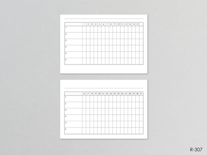 Printable Habit Tracker Pages (Pocket size) - Digital Inserts R-307