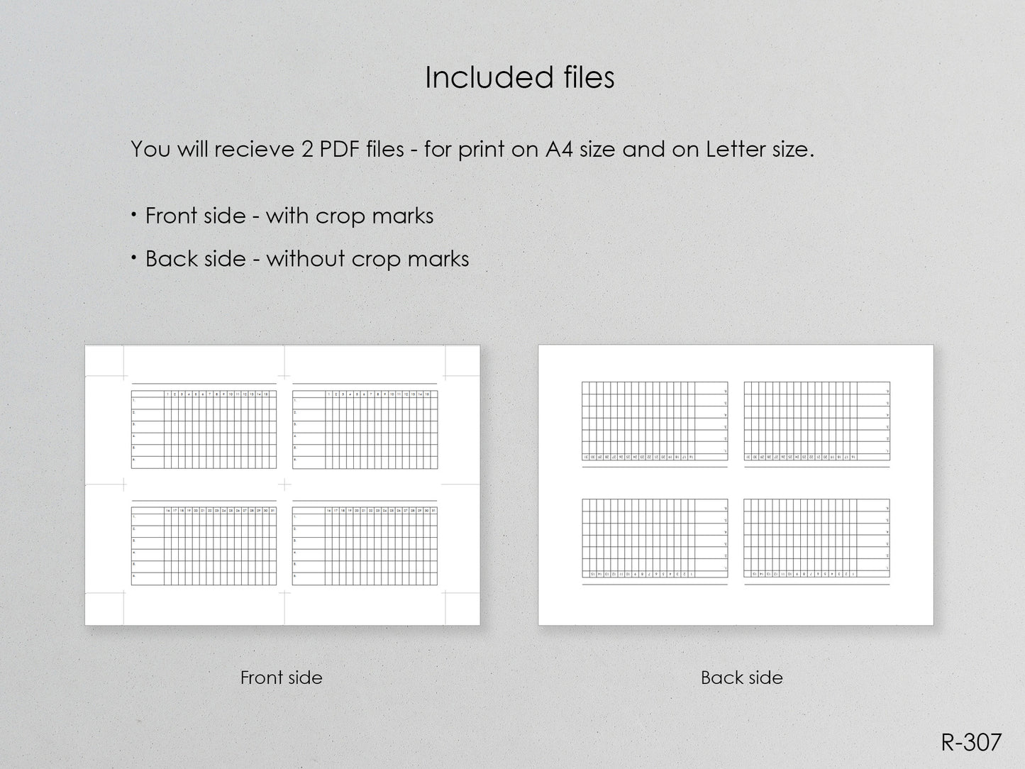 Printable Habit Tracker Pages (Pocket size) - Digital Inserts R-307
