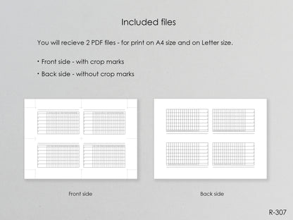 Printable Habit Tracker Pages (Pocket size) - Digital Inserts R-307