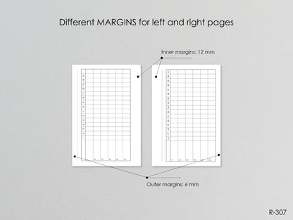 Printable Habit Tracker Pages (Pocket size) - Digital Inserts R-307