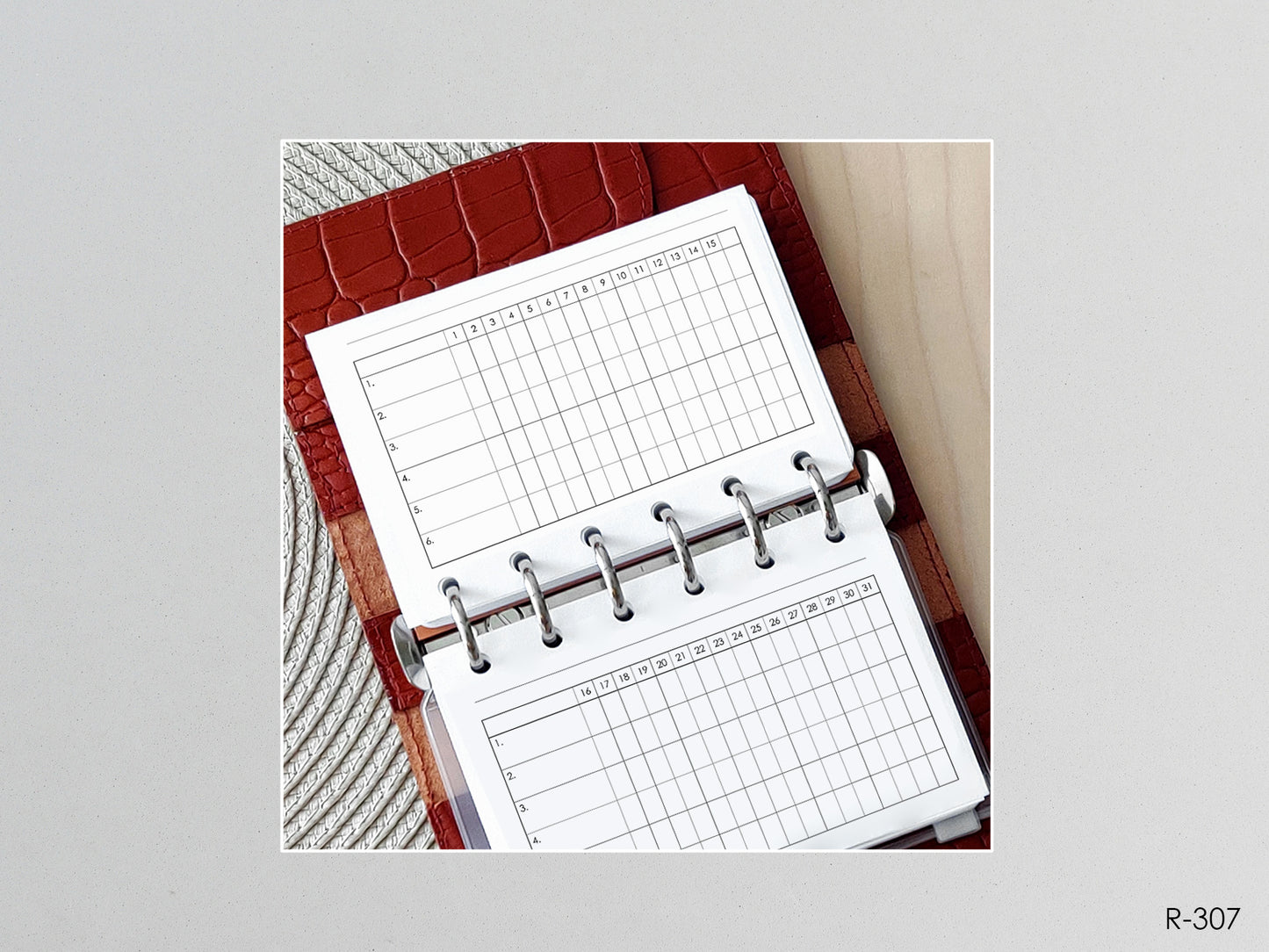 Printable Habit Tracker Pages (Pocket size) - Digital Inserts R-307