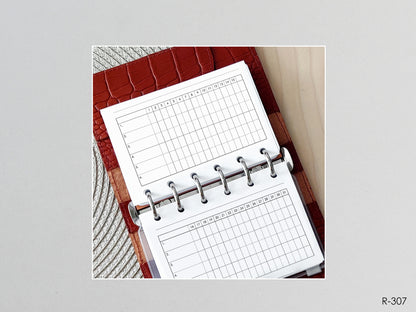 Printable Habit Tracker Pages (Pocket size) - Digital Inserts R-307