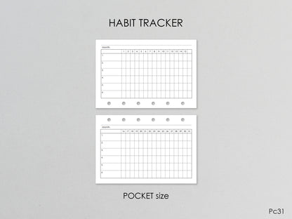 Habit tracker pages