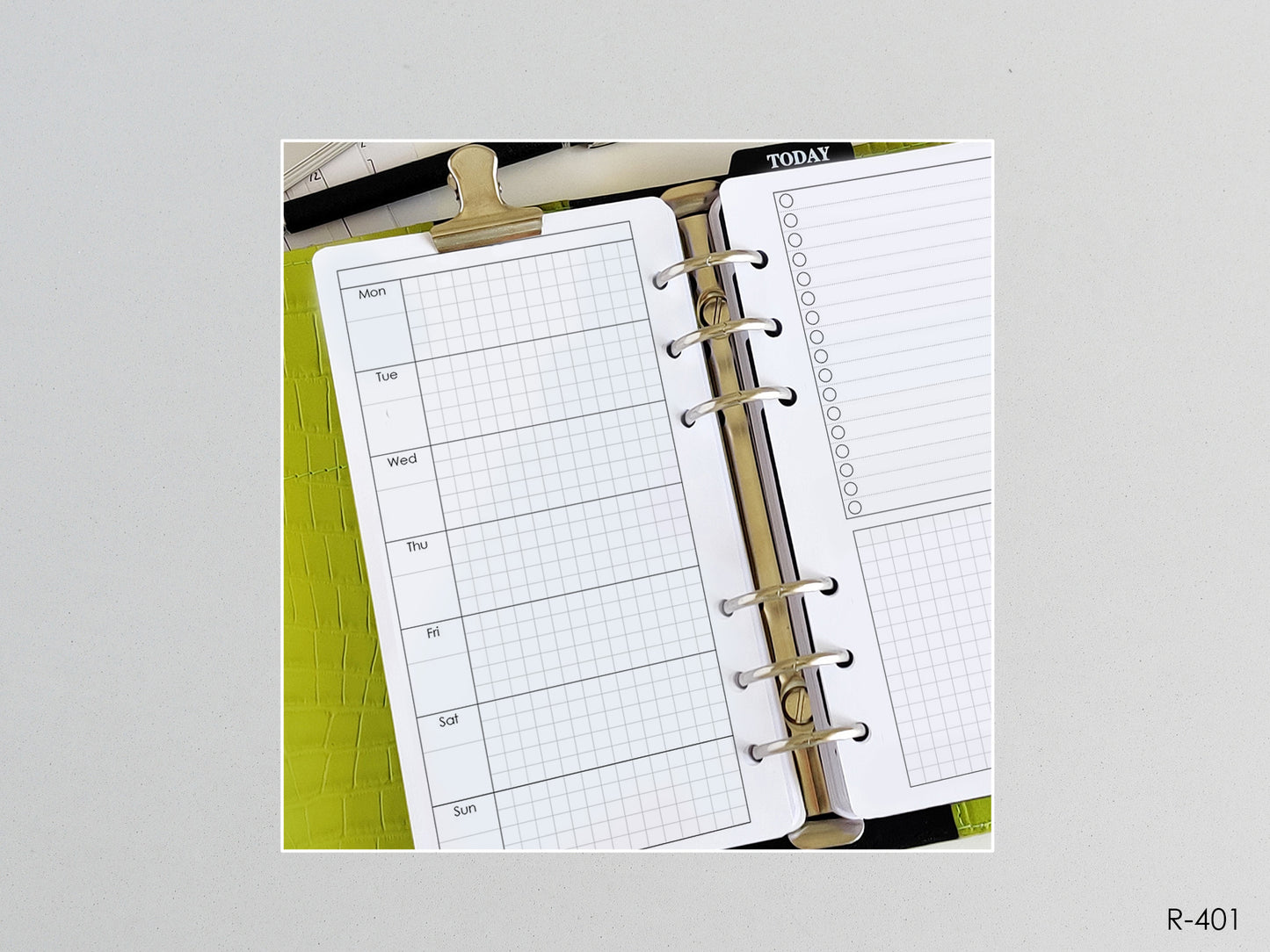Printable Weekly Pages (Personal size) - Digital Inserts R-401