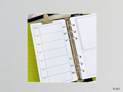 Printable Weekly Pages (Personal size) - Digital Inserts R-401