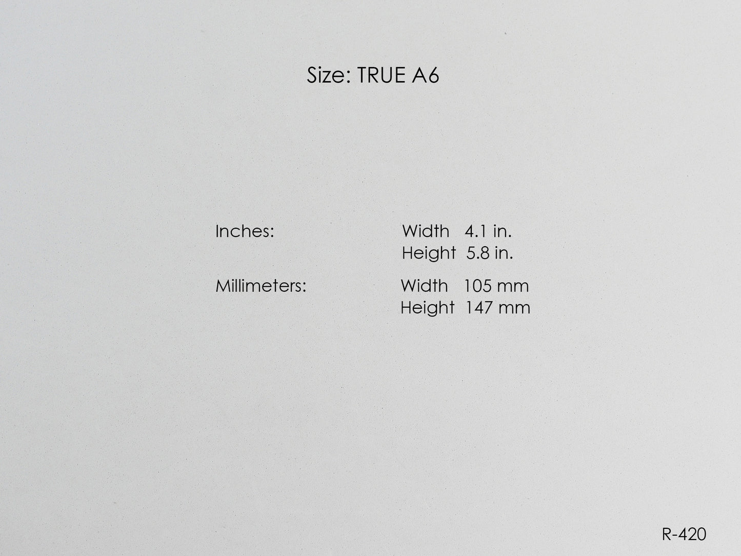 True A6 size pages