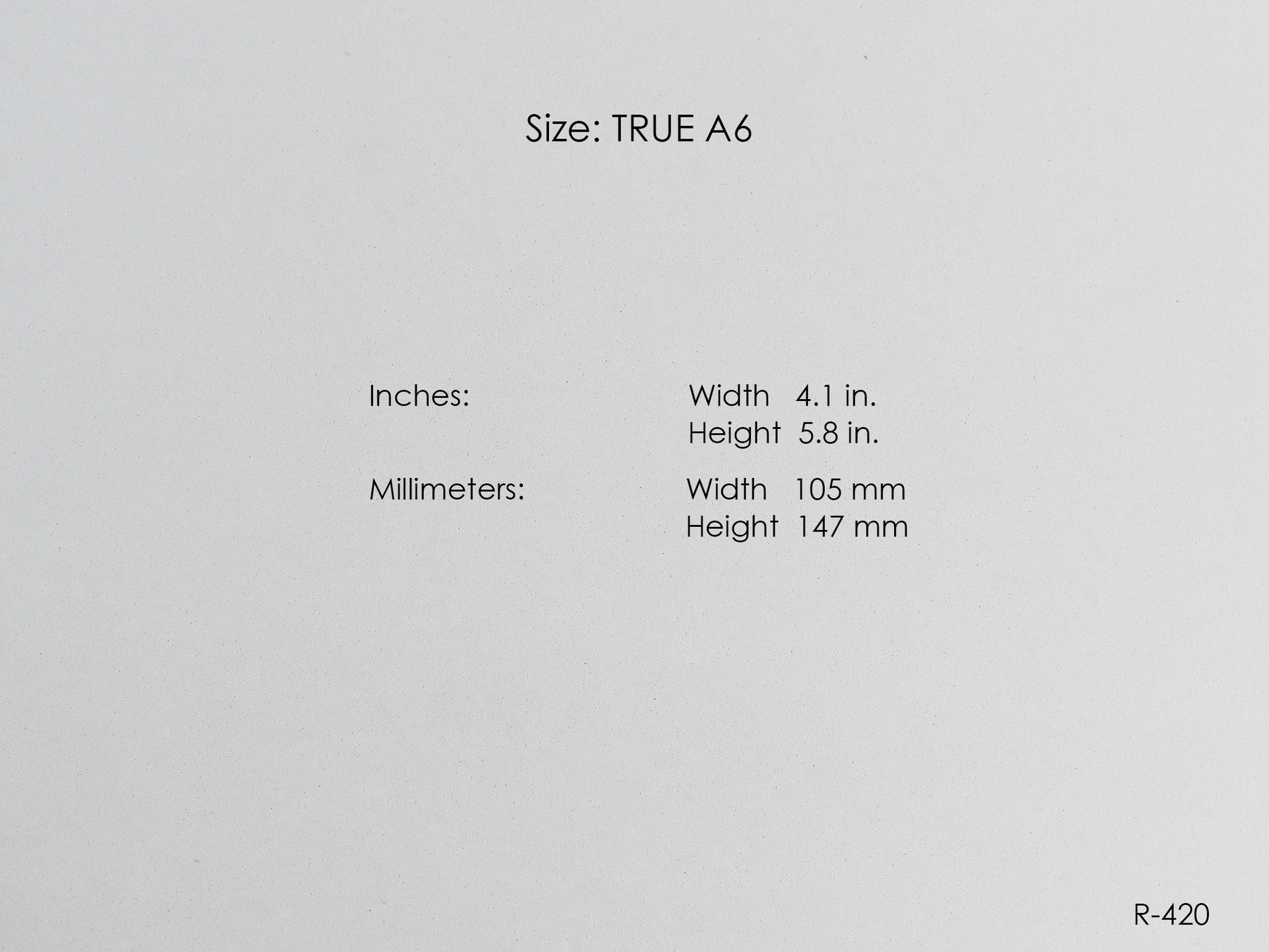 True A6 size pages