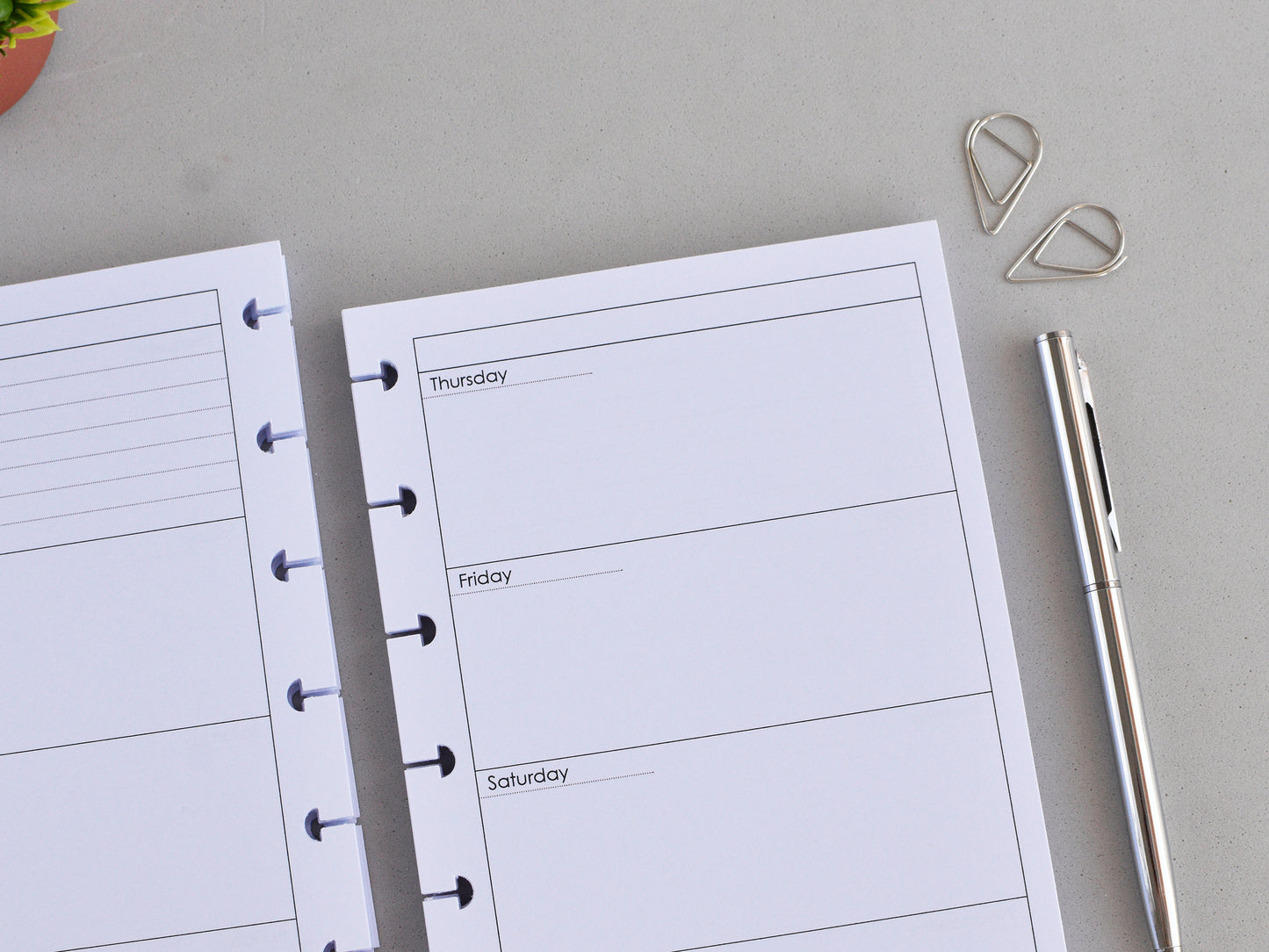 Disc Planner Inserts Bundle - Monthly And Weekly Refill (HP Mini Size) / M-04