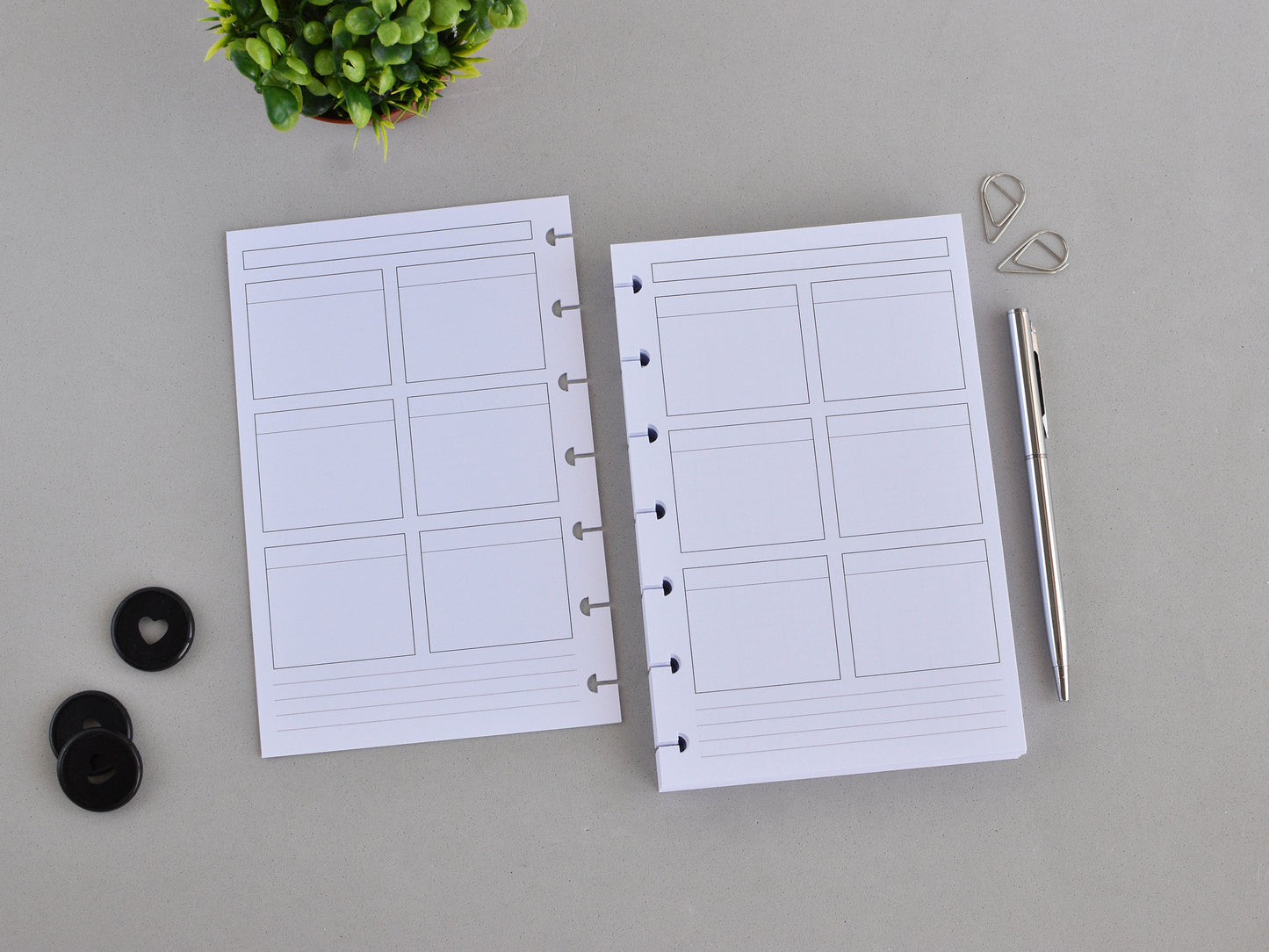 Disc Planner Inserts Bundle - Monthly And Weekly Refill (HP Mini Size) / M-04