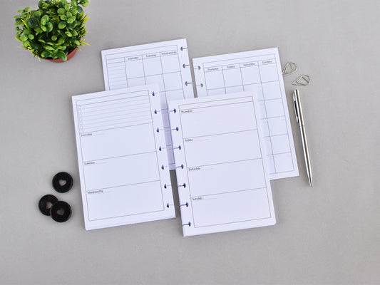 Disc Planner Inserts Bundle - Monthly And Weekly Refill (HP Mini Size) / M-04