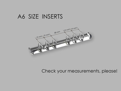 6-Ring Planner Inserts - Monthly And Weekly (True A6 Size) / A6-01
