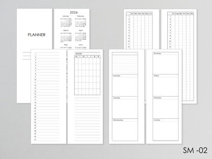 Discbound Planner Notebook - Sea Collection (HP Skinny Mini Size)