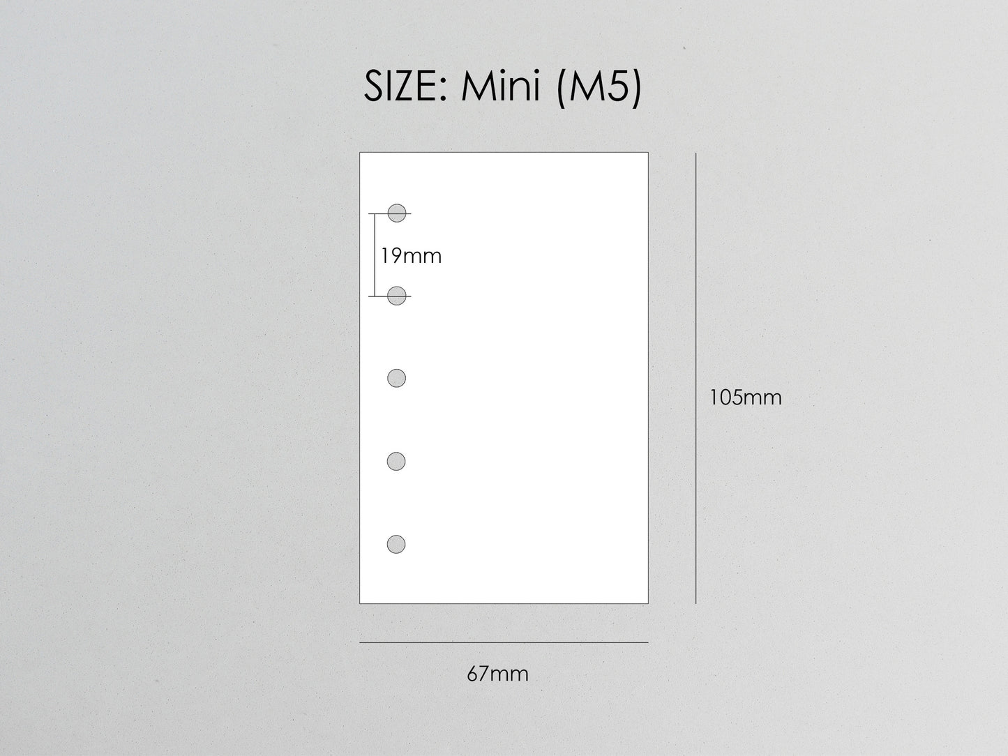Mini Planner Inserts Set - Monthly, Weekly, To Do (M5 Size) / M5-01