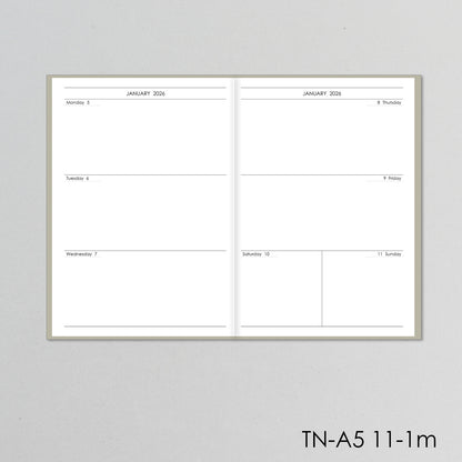 Travelers Notebook Weekly Inserts - TN Refill (A5 size) / TN-A5-11-1w