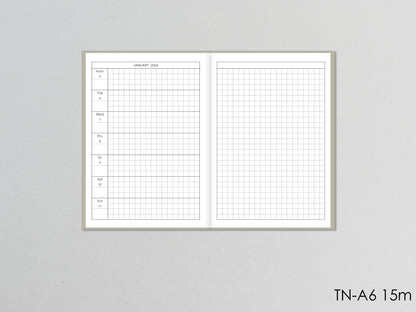 Monthly Traveler's Notebook Insert (A6 Size) / TN-A6 15m