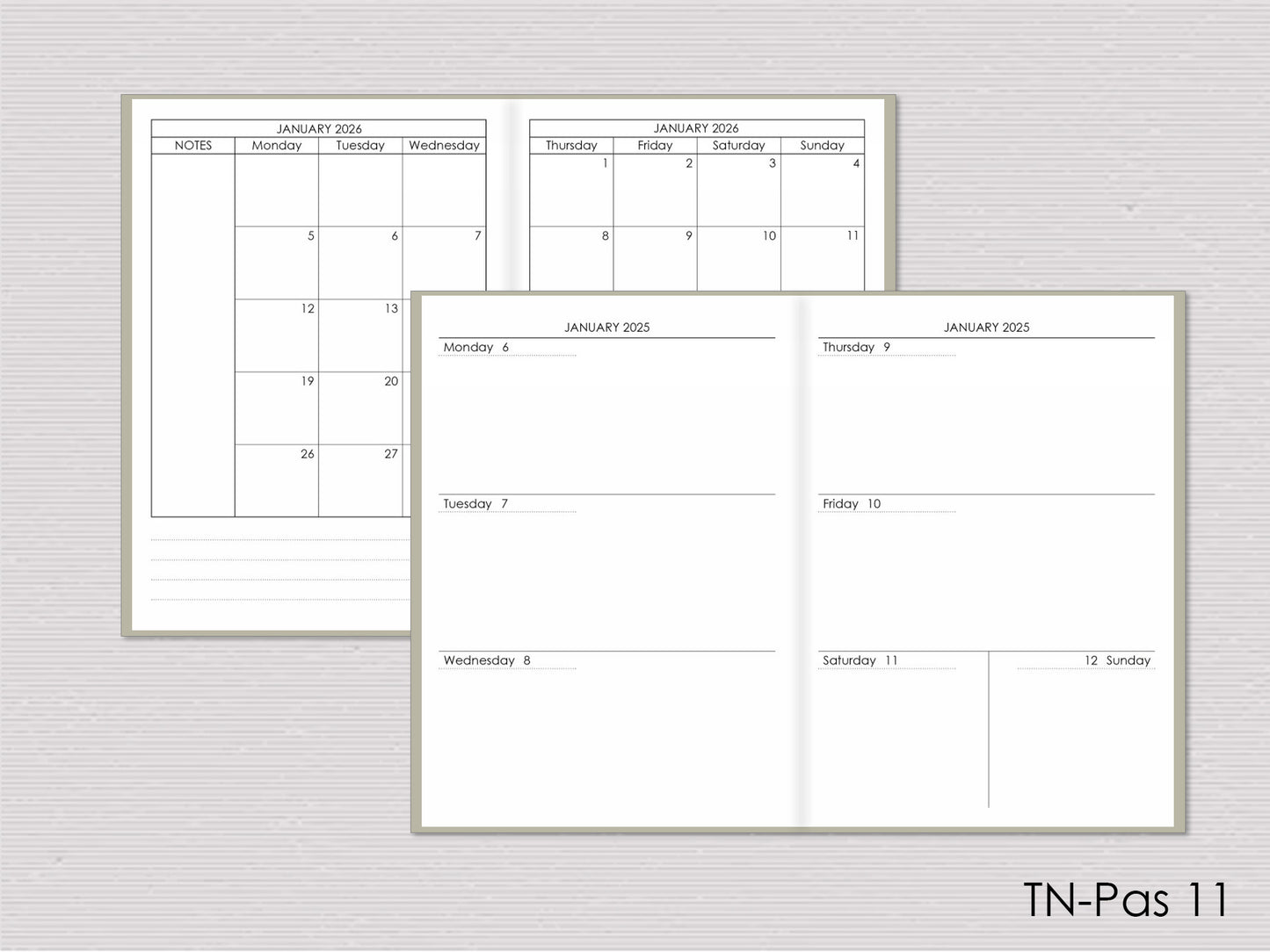 Traveller's Notebook Planner With Inserts (Passport Size)