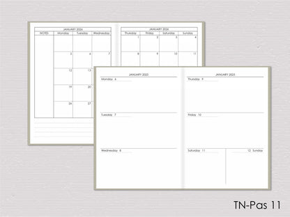 Traveller's Notebook Planner With Inserts (Passport Size)