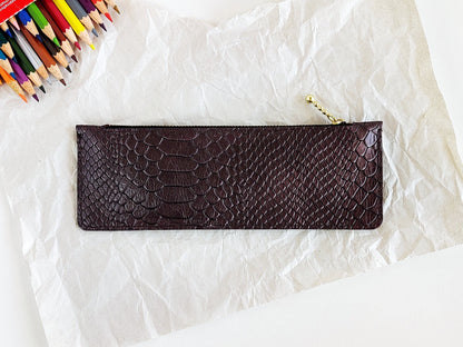 Bron leather pencil case