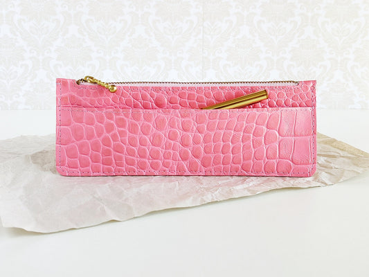 Zipper Pen case - Pink pen holder