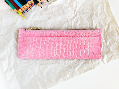 Zipper Pen case - Pink pen holder