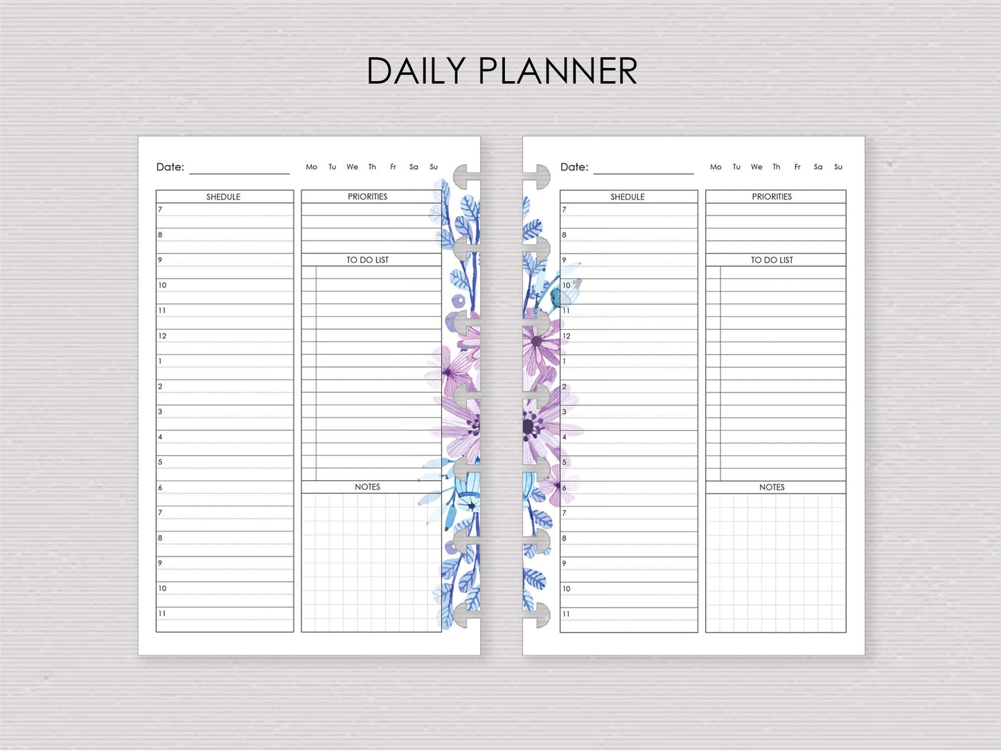 Daily pages for Happy planner