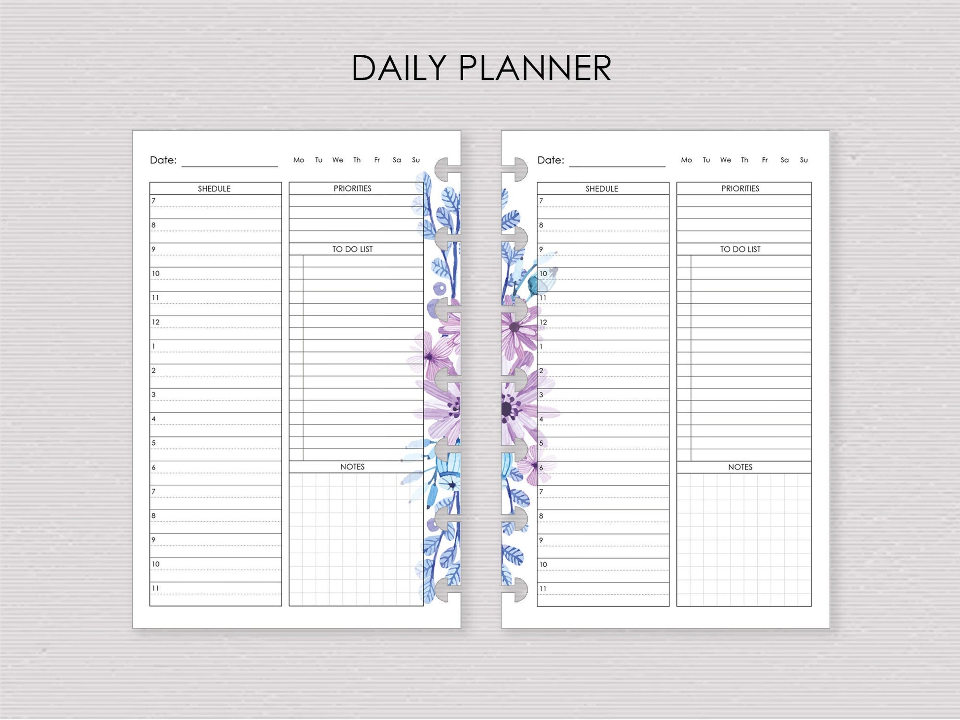 Daily pages for Happy planner