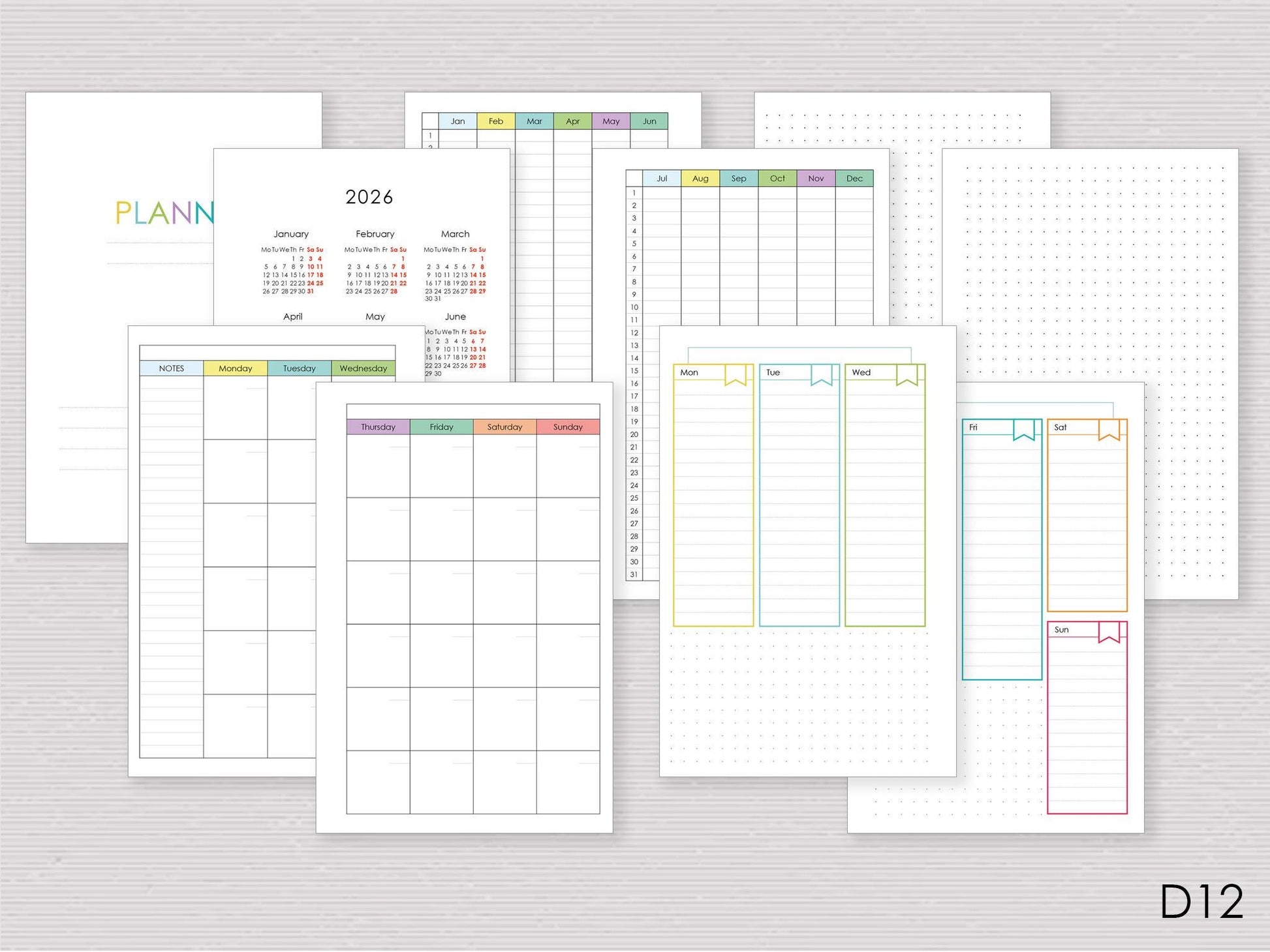 Inserts for Happy Planner Mini
