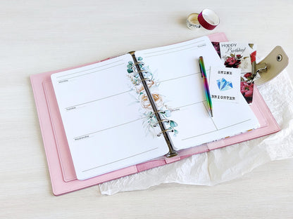 Monthly, Weekly Planner Inserts - Ring Binder Refill Bundle (A5 Size) / A5-04